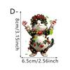 Christmas Cat Pendant Halloween Cartoon Animal Christmas 2D Acrylic Xmas Tree Ornaments 2025 New Year Home Decor