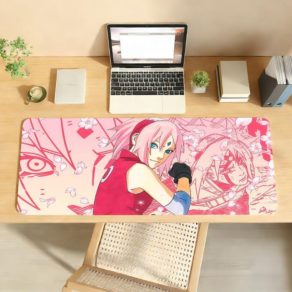 N-Naruto-S H-Haruno Sakura-S Mouse Pad Non-slip Rubber Gamer Balance Computer Mat Decoracion Deskmat Laptop Office Large