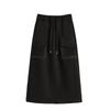 DIMANAF 2024 Neue Herbst Winter Plus Größe Lange Frauen Röcke Elastische Taille A-linie Übergröße Dame Elegante Hohe Taille Röcke