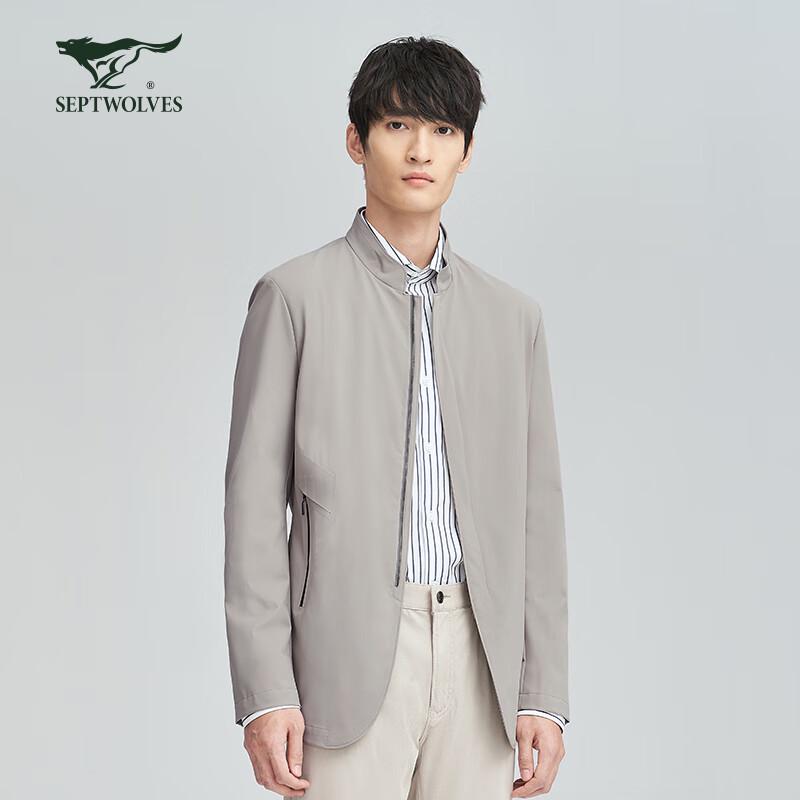 

Septwolves Men s Stand Collar Stretch Business Casual Jacket 111C10101608 3XL 185B