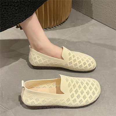 Single Shoes for Women Shallow Loafers Round Toe Ladies Flats Shoe Spring Autumn Solid Color Comfortable Breathable Mocasines