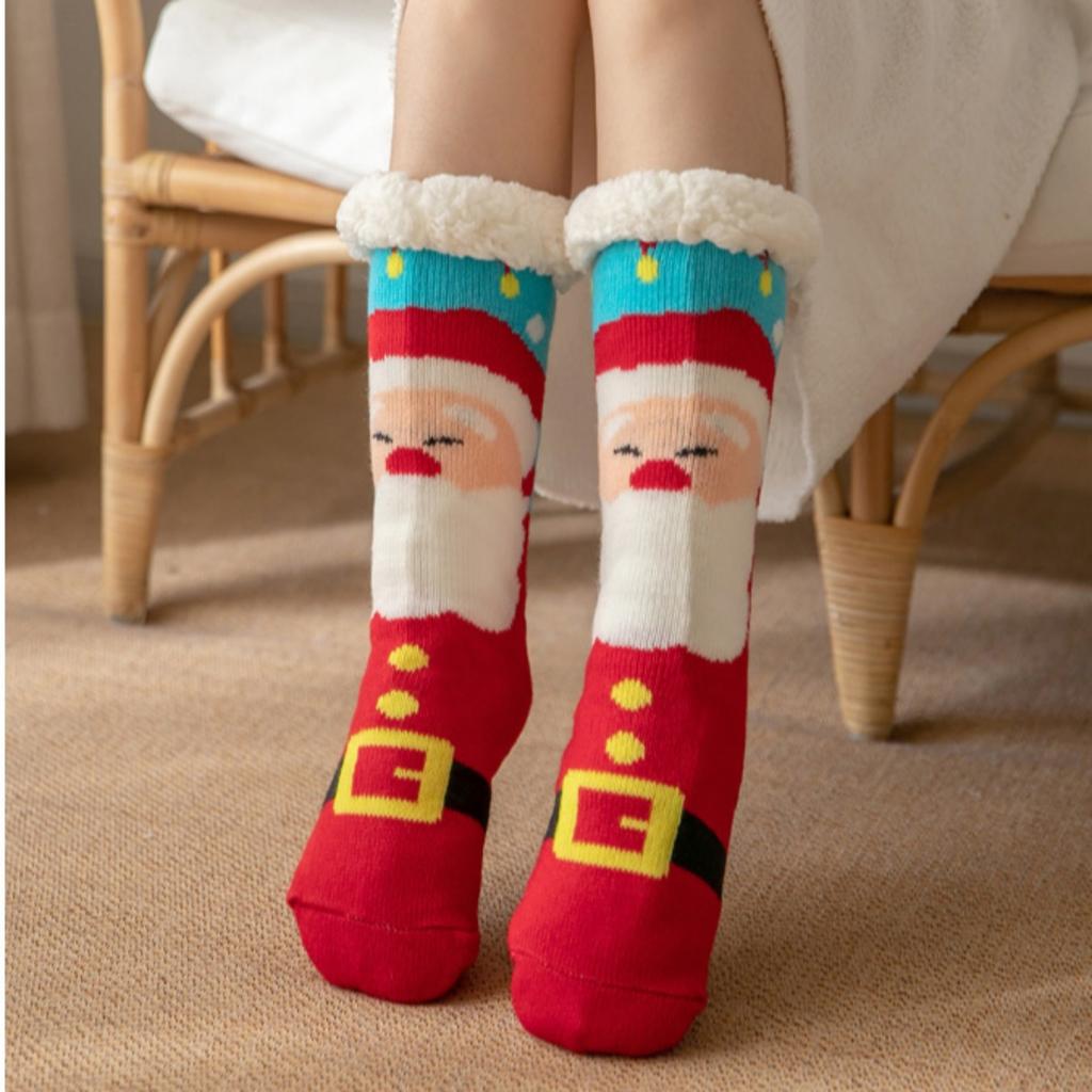 Christmas Socks, Floor Socks, Winter Socks, Snow Socks, Plush Socks, Coral Socks, Home Socks, Sleep Socks