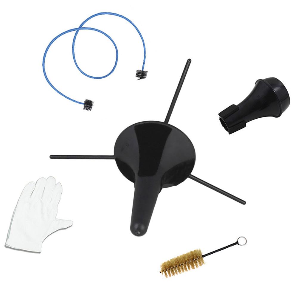 Trumpet Accessory Maintenance Cleaning Care Kit Including Trumpet Stand Valve Brush Flexible Snake Brush Mute Gloves