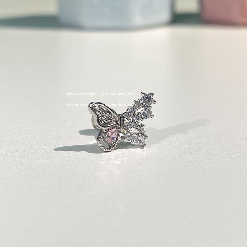 Butterfly-Control Titanium Ear Cartilage Studs: Playful & Cute Collection