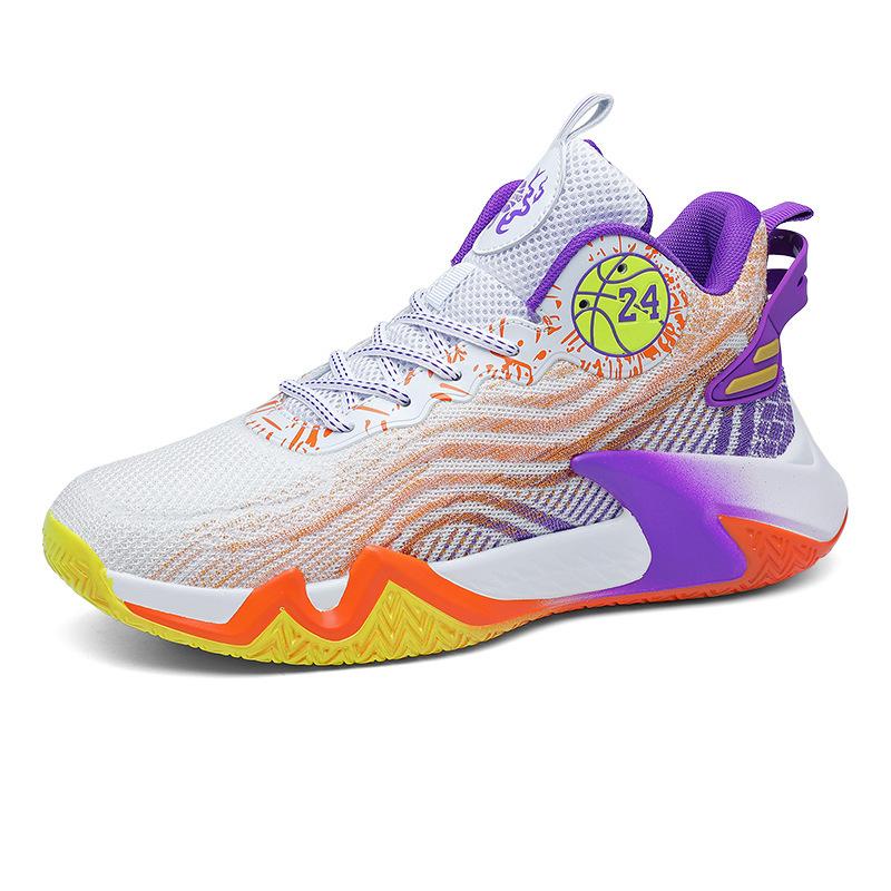 High-top competition training basketball boots new flying line teenagers primary and secondary school sneakers