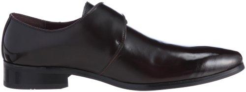 Sarabande Men's Single Monk Cow Leather Dress Shoes, Size 7763, Dark Brown, Size 42 (26cm)