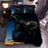 3D Horse Printing Duvet Cover Animal Bedding Set Twin Full Double Queen King Size for Kids Men Black Soft Quilt Cover Pillowcase