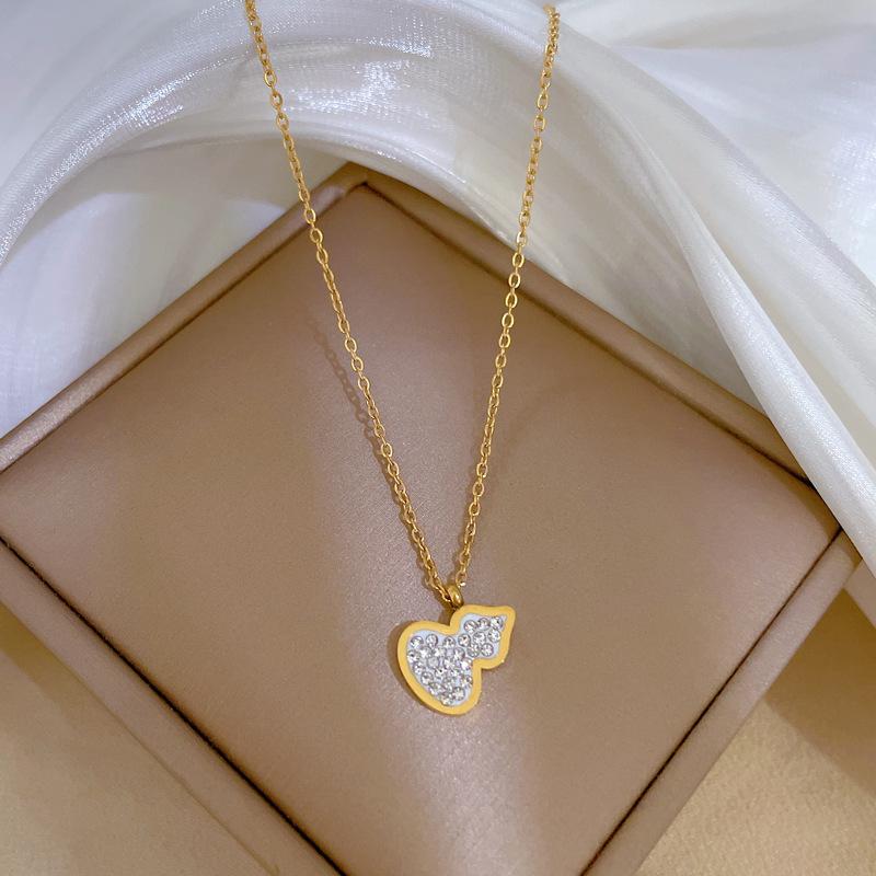 Real Gold Cold Necklace In The E-Commerce Good Goods Furnace, Women'S Collarbone Chain With Jewelry