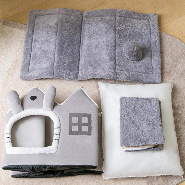Cat Bed Deep Sleeping Bed Dog Winter House Cute Detachable Enclosed Pet Tent