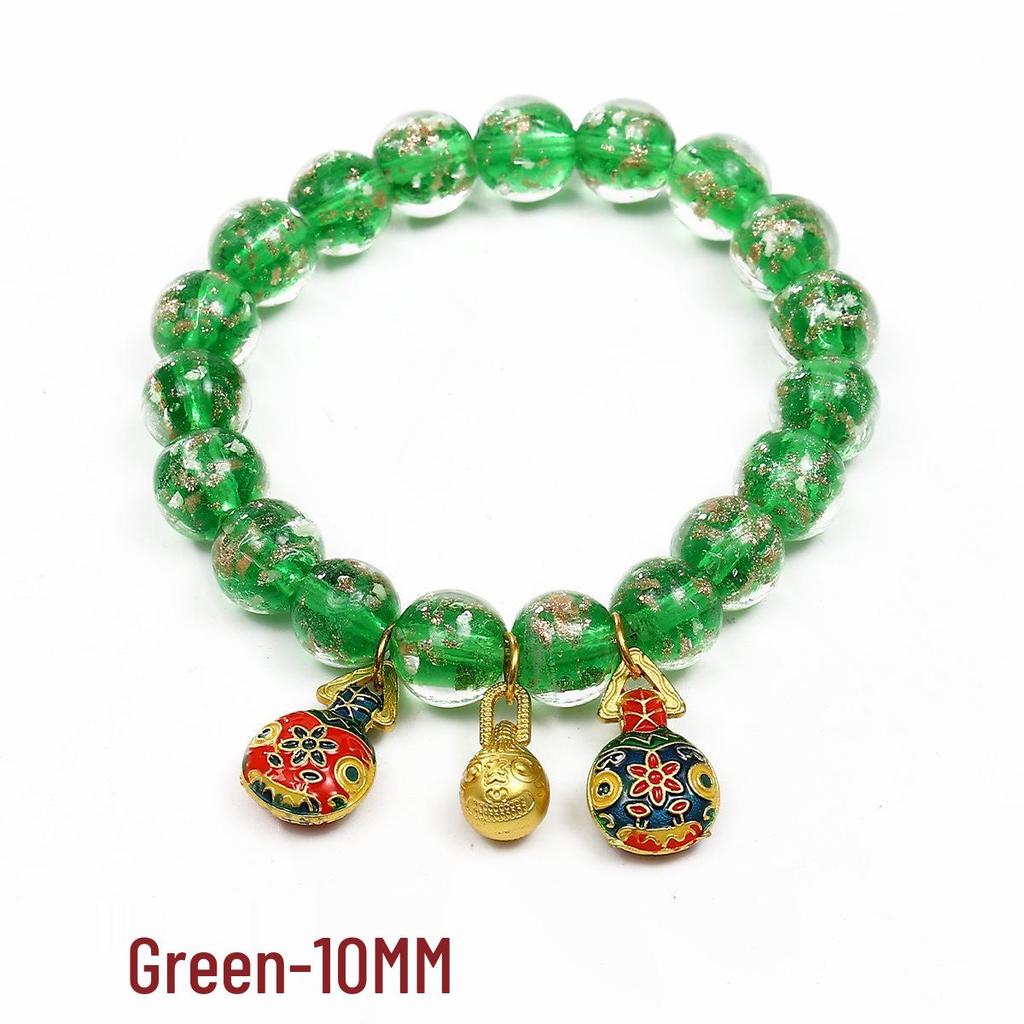 Gold Foil Glazed Devouring Beast Women's Luminous Bracelet