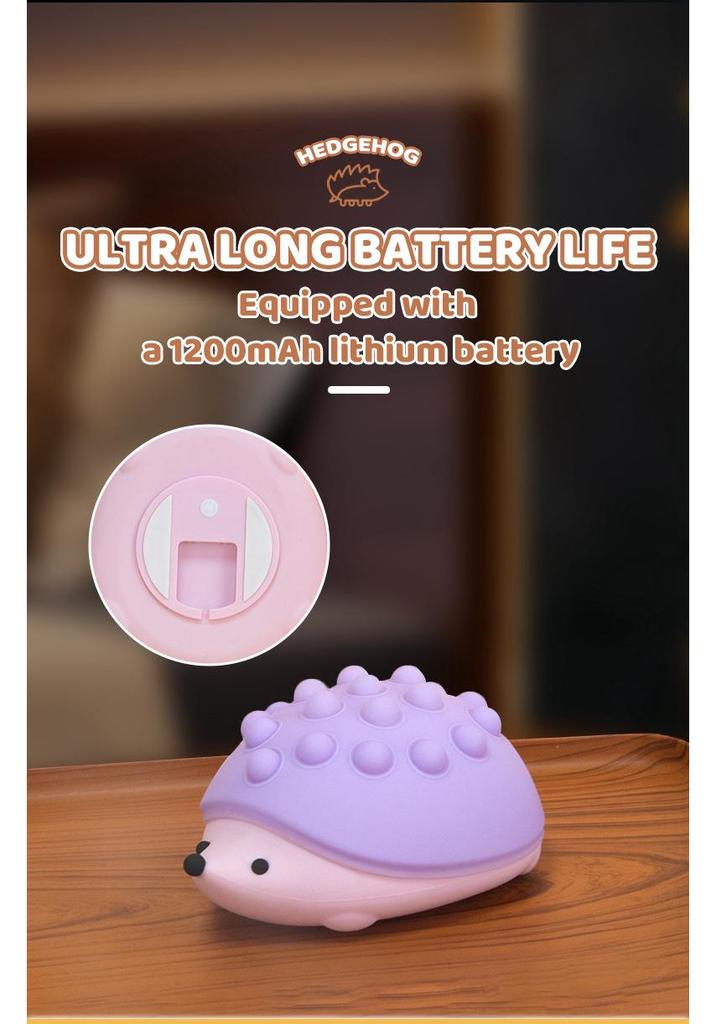 Little Hedgehog Rechargeable Color-Changing Silicone Night Light