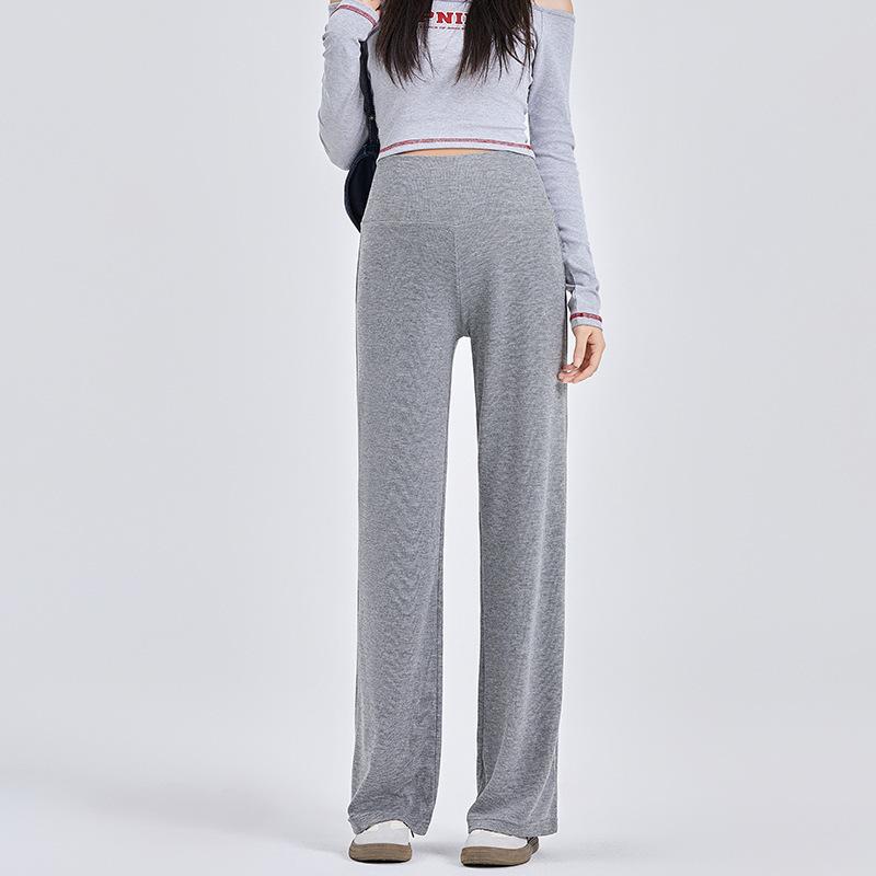 Maternity pants spring and autumn outer wear wide-leg pants do not restrain the belly straight glutinous rice pants half support new spring clothes