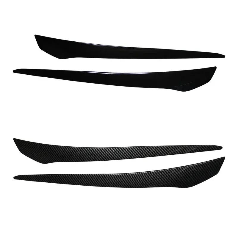 For BMW E92 E93 2007-2014 Gloss Black ABS Plastic Front Headlight Eyebrow Eyelid Lid Trim Lamp Cover Sticker Car Accessories