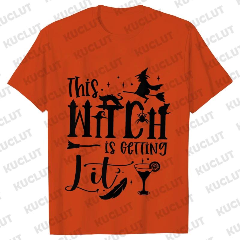 Team Bride Y2k Tops Bridal Shower Wedding Shirt This Witch Is Getting Hitched Lit T-Shirt Halloween Bachelorette Party EVJF Tees