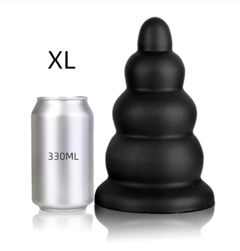 S/M/L/XL Tower Anal Plug Liquid Silicone Huge Butt Plug With Suction Cup Big Fisting Anal Dilation Prostate Massage Anal Sex Toy