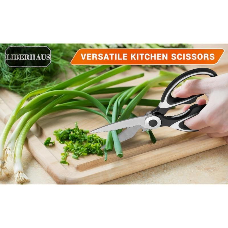 Foarfece de bucătărie multifuncțională cu capac - Foarfece de bucătărie pentru alimente Foarfece de rezistență Foarfece de pasăre pentru carne de pește