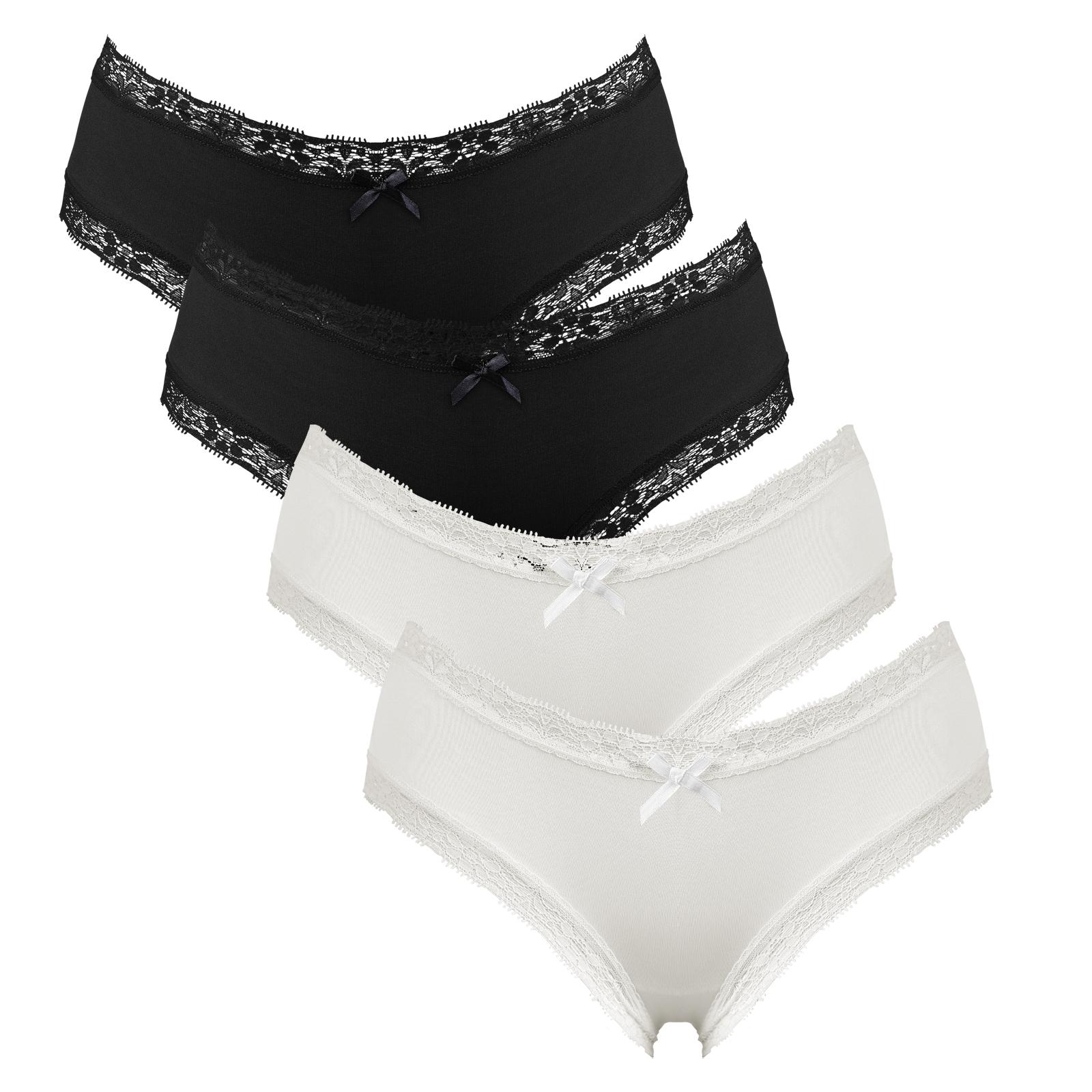 

Charmleaks женские трусики с кружевом и галстуком-бабочкой, однотонные удобные трусы со средней талией, элегантное нижнее белье, комплект из 4 шт. XL
