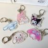 Melody Kuromi Cinnamon Dog Pendant Keyring Cute Keychain Kitty Schoolbag Pendant Acrylic Bag Pendant Accessories