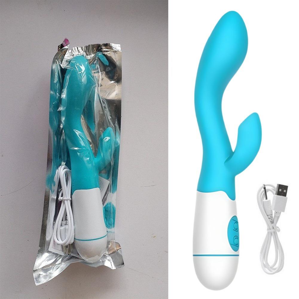 Rechargeable Silicone Dual Vibration G-Spot Vibrator for Women - Masturbation Massager