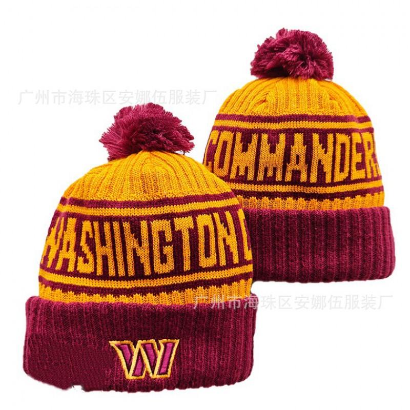 Colorful Pom Knit Beanie Team Sports Warm Winter Hat Basketball Fans