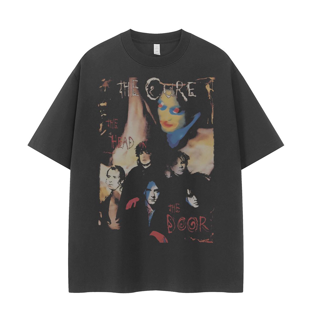 

The Cure Bands Retro Americanstyle Streetwear Loose Cotton Crewneck Rock Shortsleeved Tshirt 4XL