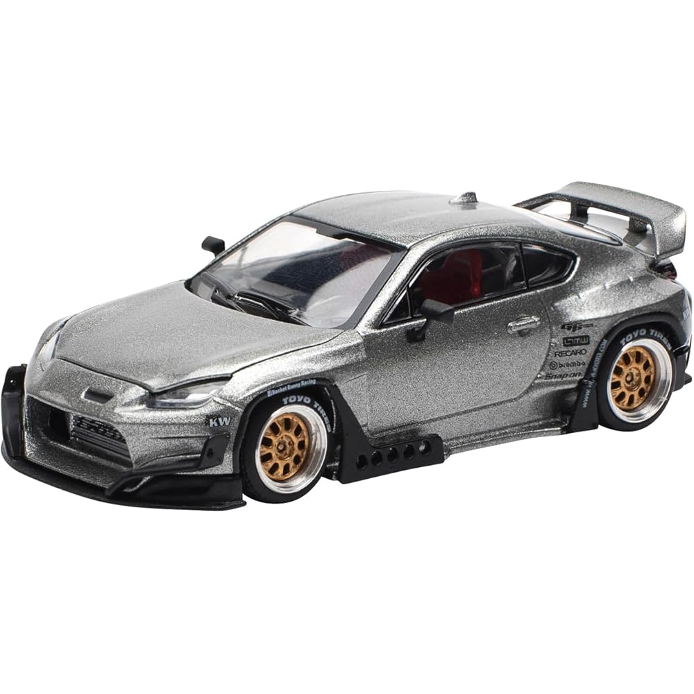 Pop Race 1/64 Pandem GR86 Silver Diecast Model Car Collectible Scale Vehicle