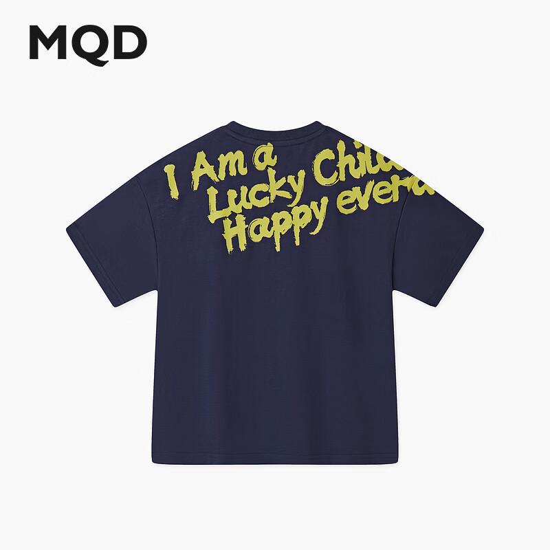 MQD Boys  College Style Letter Print Short Sleeve T-Shirt 110