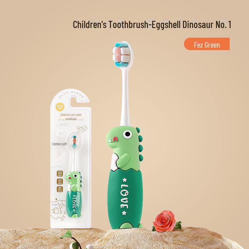 

Мягкая детская зубная щетка с милым мультяшным динозавром для младенцев и малышей