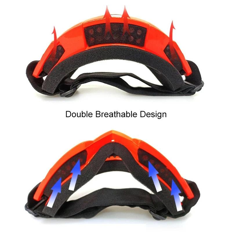 Transparent Skiing Goggles Windproof Motorcycle Goggles Cycling Sunglasses HD Anti-Fog Snow Goggle Outdoor Sports Ski Glasses
