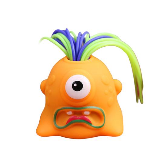 Hair Pulling Screaming Demon Toy with 6 Sound Effects Stress Anxiety Relief Colorful Hair Plucking Devil Sensory Fidget Toy Party Favors
