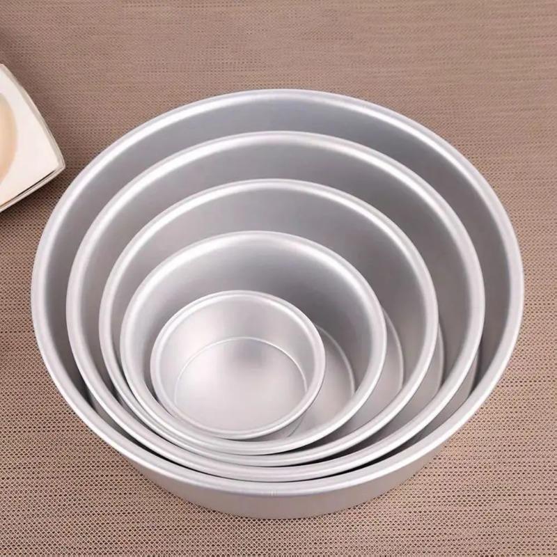 Round Cake Mold Aluminium Alloy Non-Stick Cake Pan Mousse Cake Tray Baking Mold Kitchen Removable Bottom Cake Decorating Tools