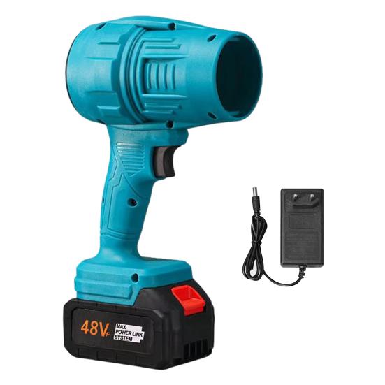 

Высокоскоростной канальный вентилятор, турбореактивный вентилятор, электрическая сушилка, мощный вентилятор с бесщеточным двигателем, портативный вентилятор для удаления пыли и выдувания листьев US Plug синий