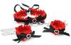 Romance Black Red Handcuffs Collar Kit - KinkHarness - SM Kit