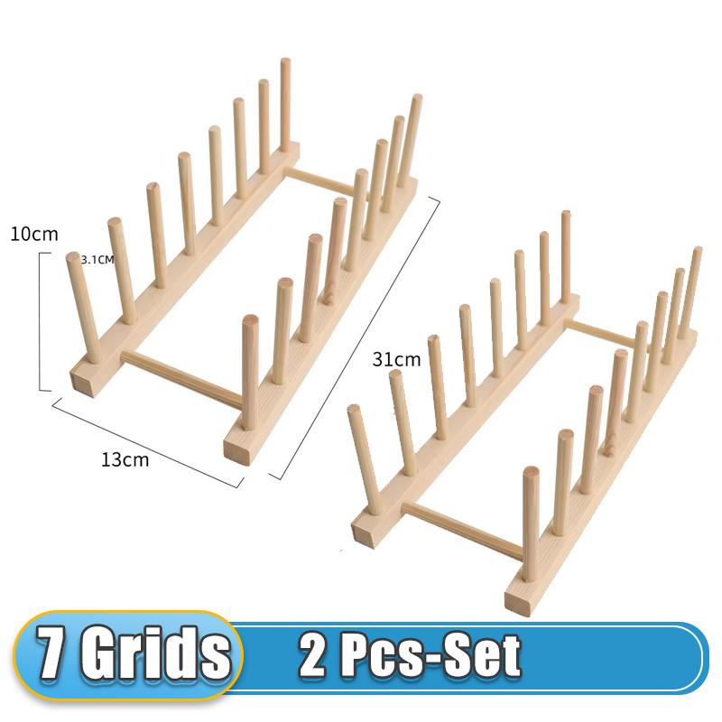 Wooden Plate Storage Rack Pot Lid Holder Multifunction Storage Shelf for Cups Cutting Board Book Display Rack Kitchen Organizer