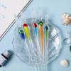1 set pix cu mâner ergonomic frumos, model de meduze, desen, caligrafie, sticlă, set de stilouri pentru cadouri