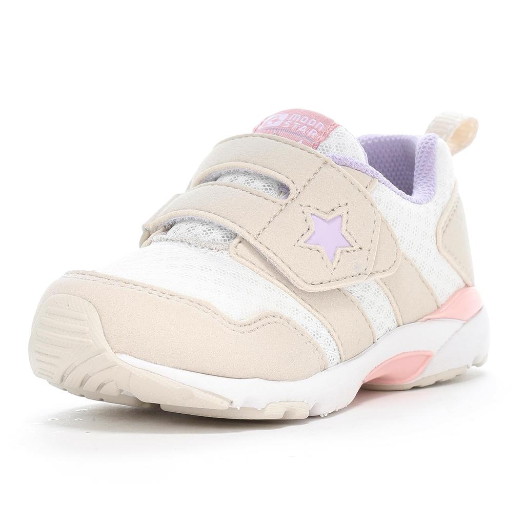 Sneakers MS C2259 Athletic Shoes Water Repellent 3E Wide Kids Boys Girls Ivory Cm [Moonstar] 16.0