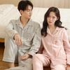 New Couple Pajamas Made of Pure Cotton, Brushed Velvet, High-end Embroidered Home Clothes, All Cotton Long Sleeved Set