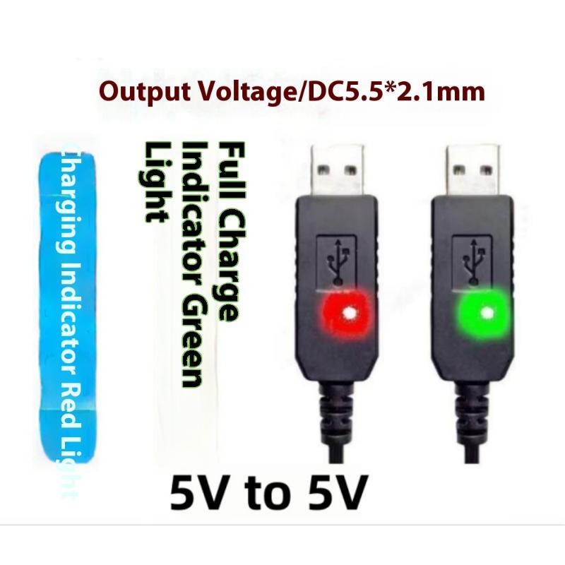 1 Set Dc 5V To 12V Usb Cable Boost Converter Step-Up Cord For Wifi Router Modem Fan 5.5*2.1Mm Wifi To Powerbank Cable Connector