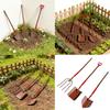 Farming Tool Kits Miniature Gardening Tool Set with Shovel Rake For 1/12 Doll House Accessories And Kids Educational Fun