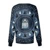 Women's Halloween Print Scrub Long Sleeve Cardigan Button Down for Casual Daily Wear