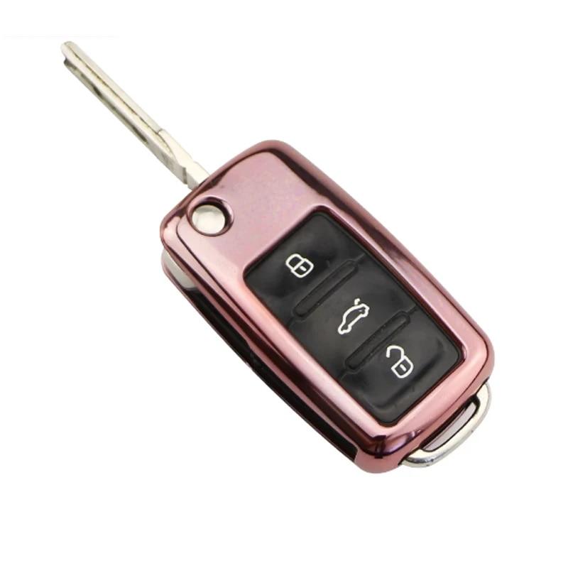 

Чехол для дистанционного ключа из ТПУ с 2 3 кнопками, чехол для автомобильного ключа для VW Golf для Skoda Yeti Superb Rapid Octavia для SEAT Leon Ibiza