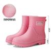 Fashion new extra high tube rain shoes women's outdoor thickened wear-resistant waterproof non-slip lightweight women's water shoes work rain boots