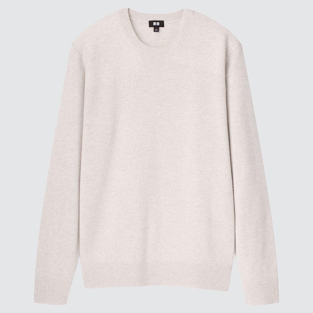 

Кашемировый свитер с круглым вырезом и длинными рукавами UNIQLO