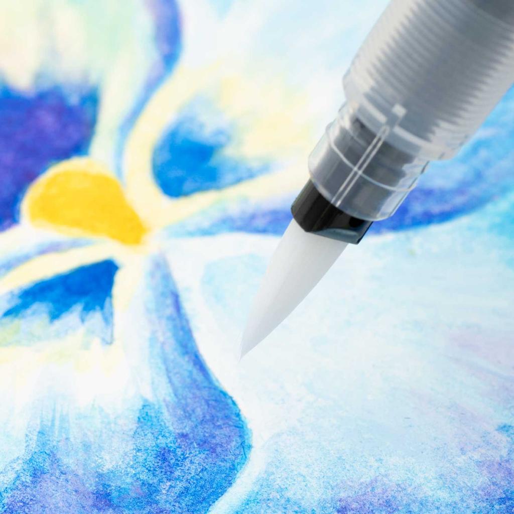 Pentel Wasserpinsel Flachpinsel Medium Hellblau FRH-MH