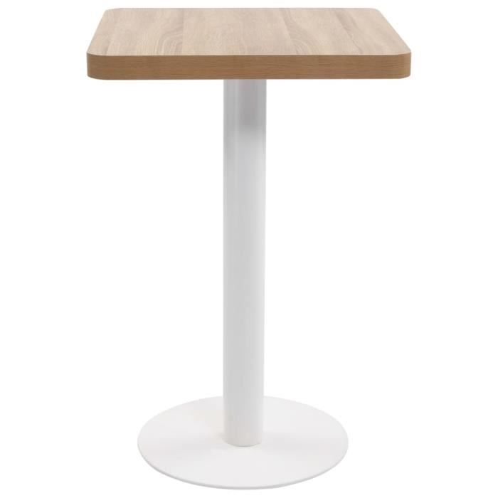 VidaXL Table de bistro Marron clair 50x50 cm MDF