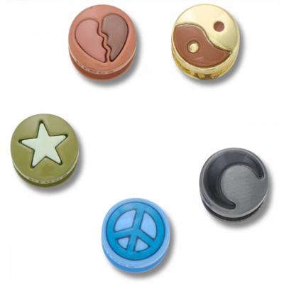 Metallisches Icon Jibbitz Set mit 5 Stück