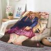 Anime character M-MashiroS ShiinaS Throw Soft Warm Throw Blanket for Bedroom Living Room Bed Travel Camping Picnic Gift