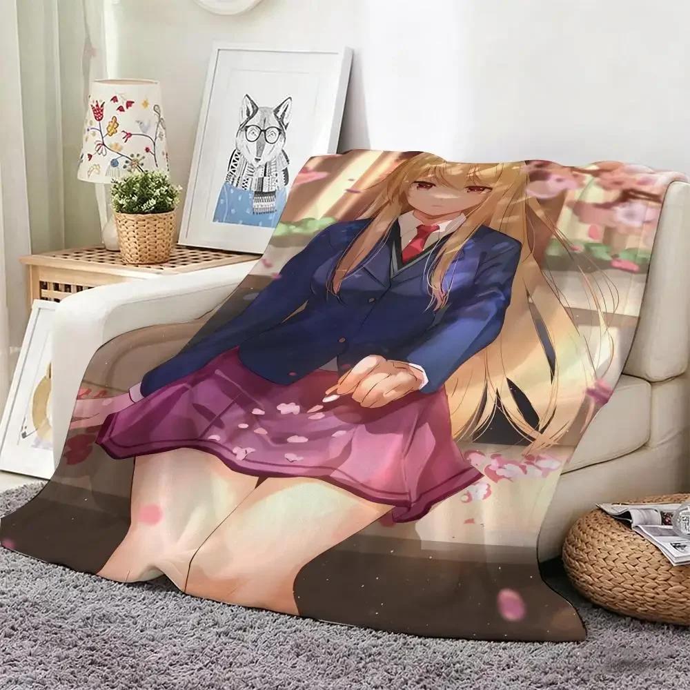 Anime character M-MashiroS ShiinaS Throw Soft Warm Throw Blanket for Bedroom Living Room Bed Travel Camping Picnic Gift
