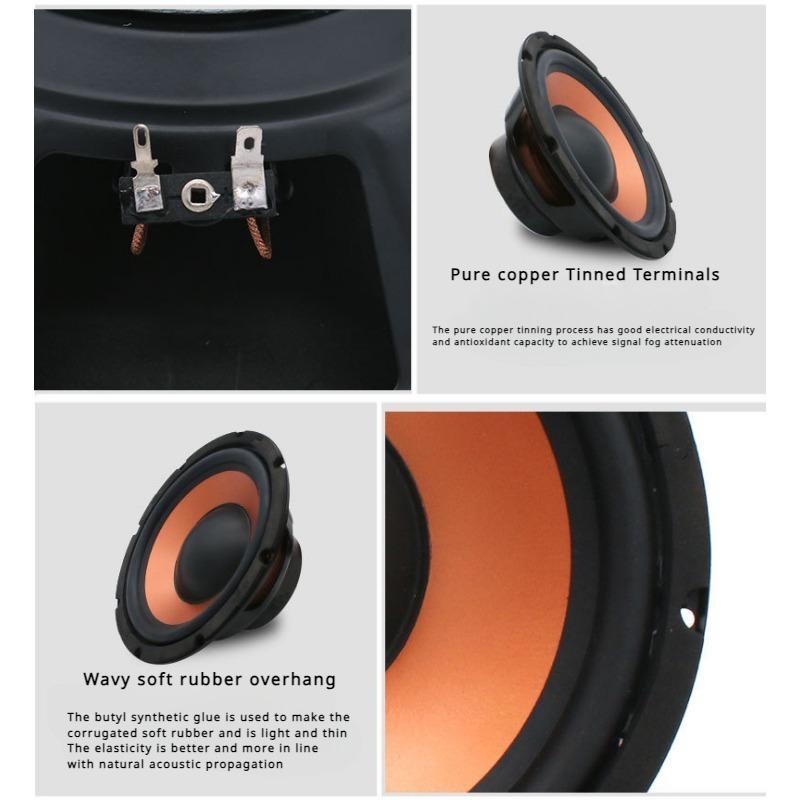 High Power Car Subwoofer 6.5 8 10 Inch Bass Speaker 100 Magnetic Stereo Upgrade Vehicle Audio Music System Single Voice Coil