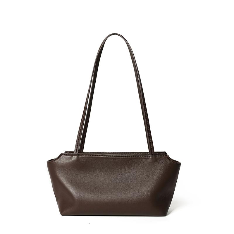 Echt Leer Dames Onderarmtas Klassieke High-End Luxe Schoudertas Europese Amerikaanse Eenvoudige Effen Kleur Fashi Handtas